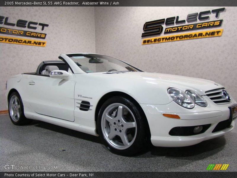 Alabaster White / Ash 2005 Mercedes-Benz SL 55 AMG Roadster