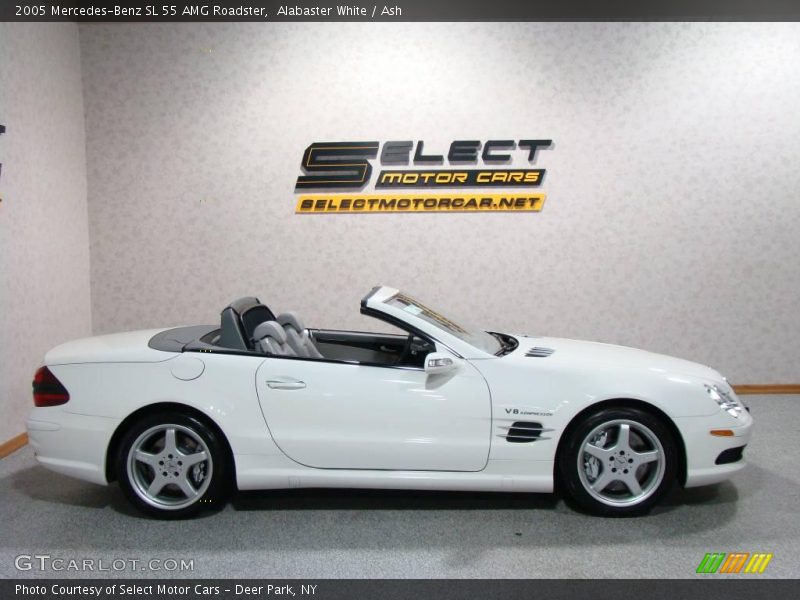 Alabaster White / Ash 2005 Mercedes-Benz SL 55 AMG Roadster