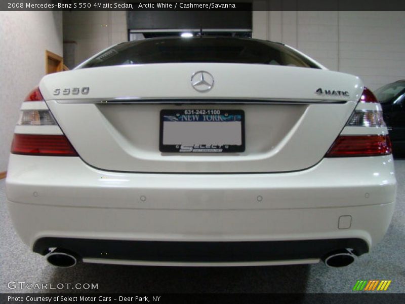 Arctic White / Cashmere/Savanna 2008 Mercedes-Benz S 550 4Matic Sedan