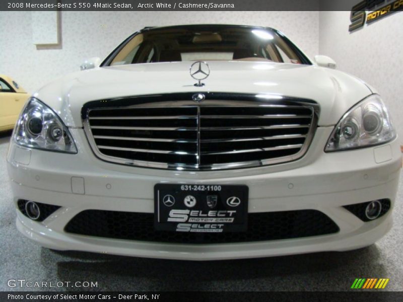 Arctic White / Cashmere/Savanna 2008 Mercedes-Benz S 550 4Matic Sedan