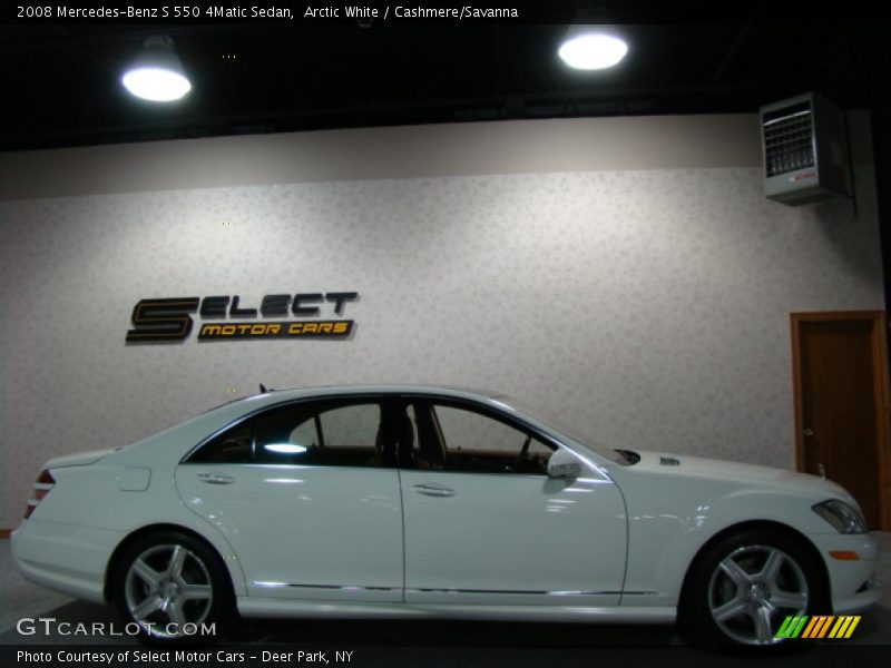 Arctic White / Cashmere/Savanna 2008 Mercedes-Benz S 550 4Matic Sedan