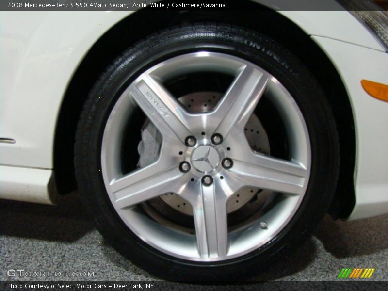 Arctic White / Cashmere/Savanna 2008 Mercedes-Benz S 550 4Matic Sedan