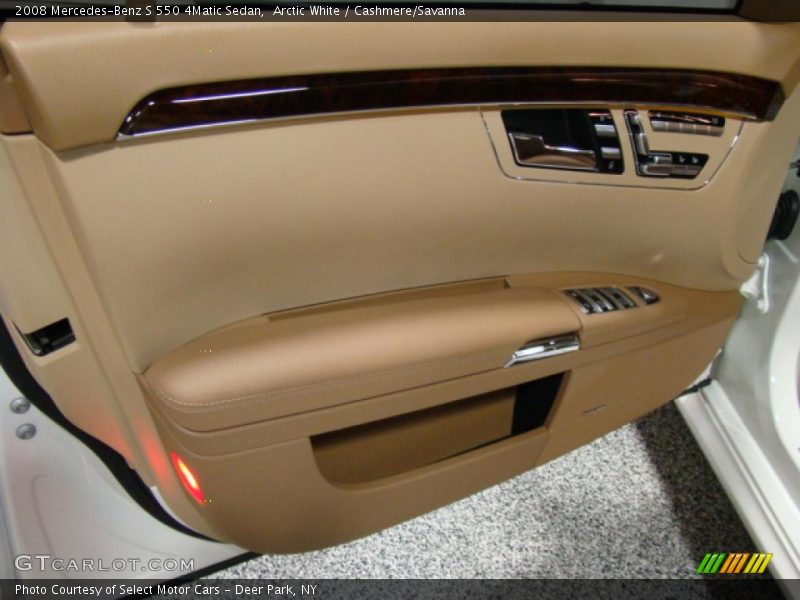 Arctic White / Cashmere/Savanna 2008 Mercedes-Benz S 550 4Matic Sedan