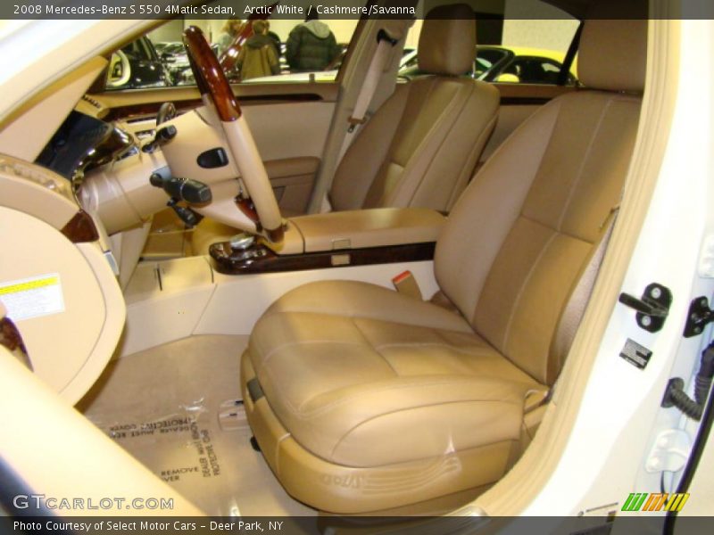 Arctic White / Cashmere/Savanna 2008 Mercedes-Benz S 550 4Matic Sedan