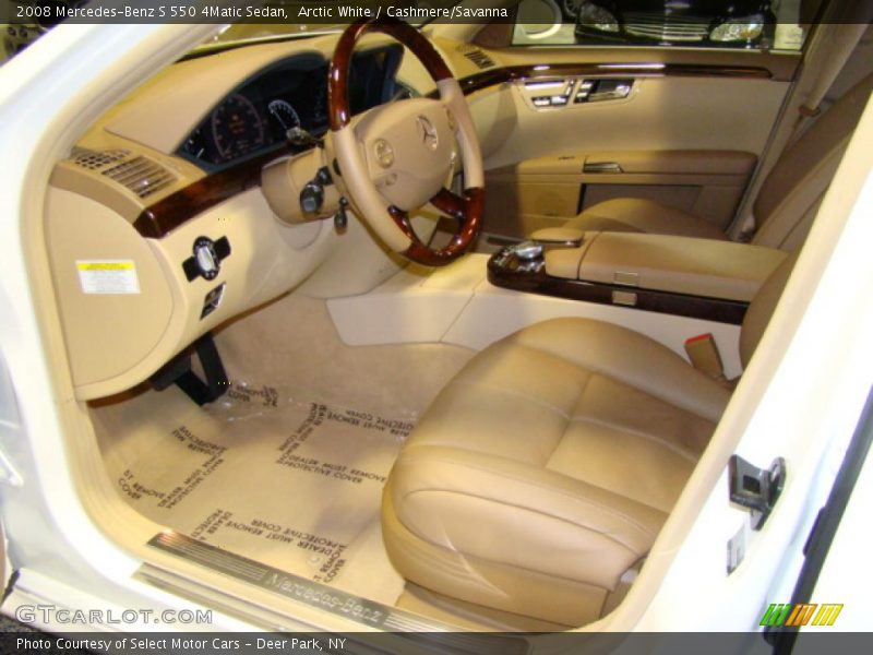 Arctic White / Cashmere/Savanna 2008 Mercedes-Benz S 550 4Matic Sedan