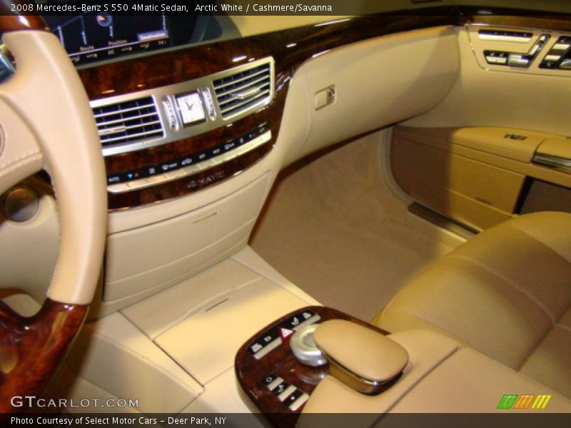 Arctic White / Cashmere/Savanna 2008 Mercedes-Benz S 550 4Matic Sedan