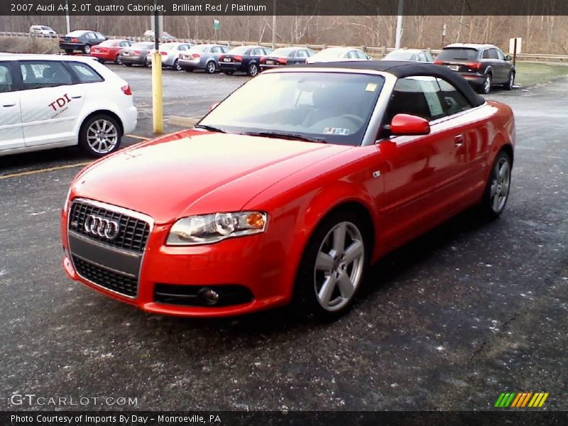 Brilliant Red / Platinum 2007 Audi A4 2.0T quattro Cabriolet