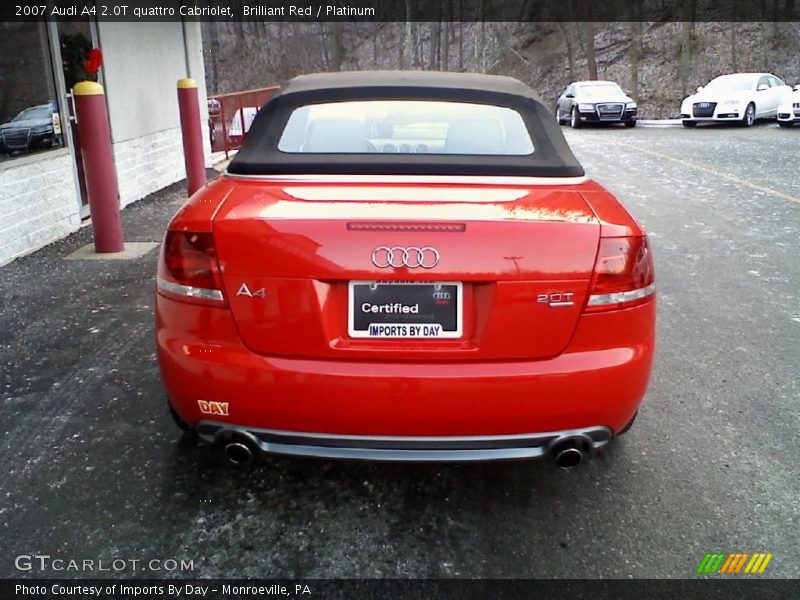 Brilliant Red / Platinum 2007 Audi A4 2.0T quattro Cabriolet