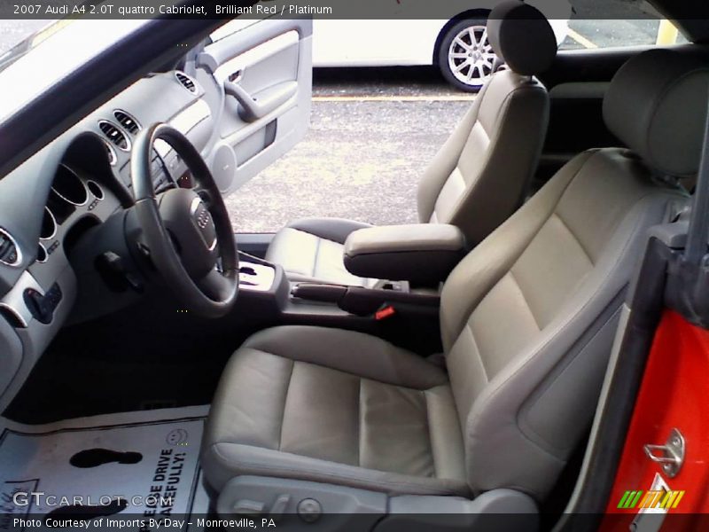 Brilliant Red / Platinum 2007 Audi A4 2.0T quattro Cabriolet