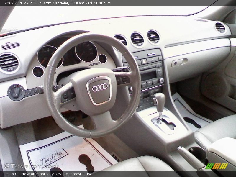 Brilliant Red / Platinum 2007 Audi A4 2.0T quattro Cabriolet