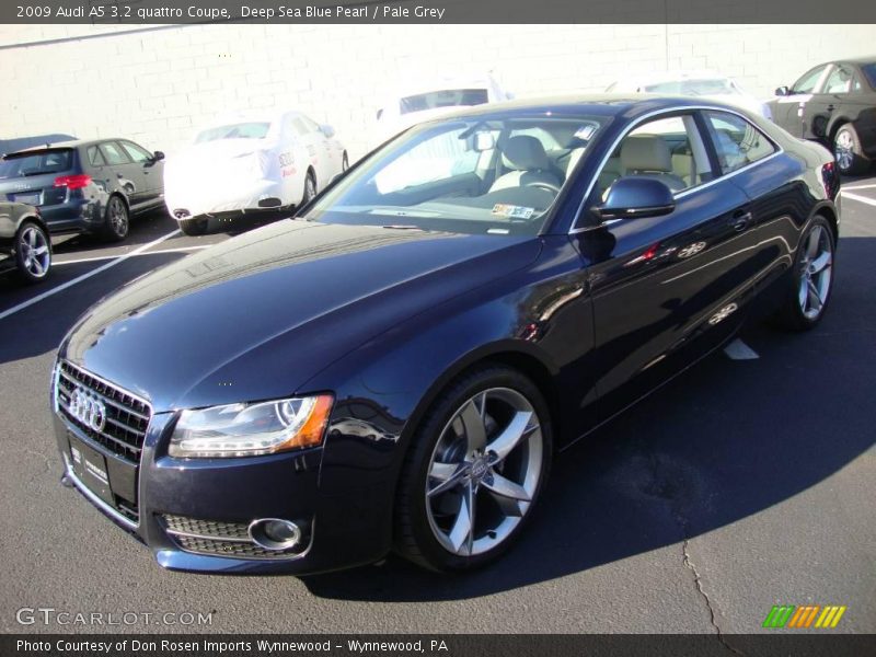 Deep Sea Blue Pearl / Pale Grey 2009 Audi A5 3.2 quattro Coupe