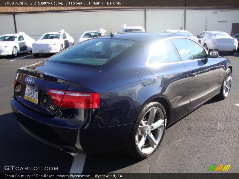 Deep Sea Blue Pearl / Pale Grey 2009 Audi A5 3.2 quattro Coupe