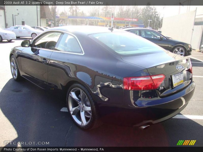 Deep Sea Blue Pearl / Pale Grey 2009 Audi A5 3.2 quattro Coupe