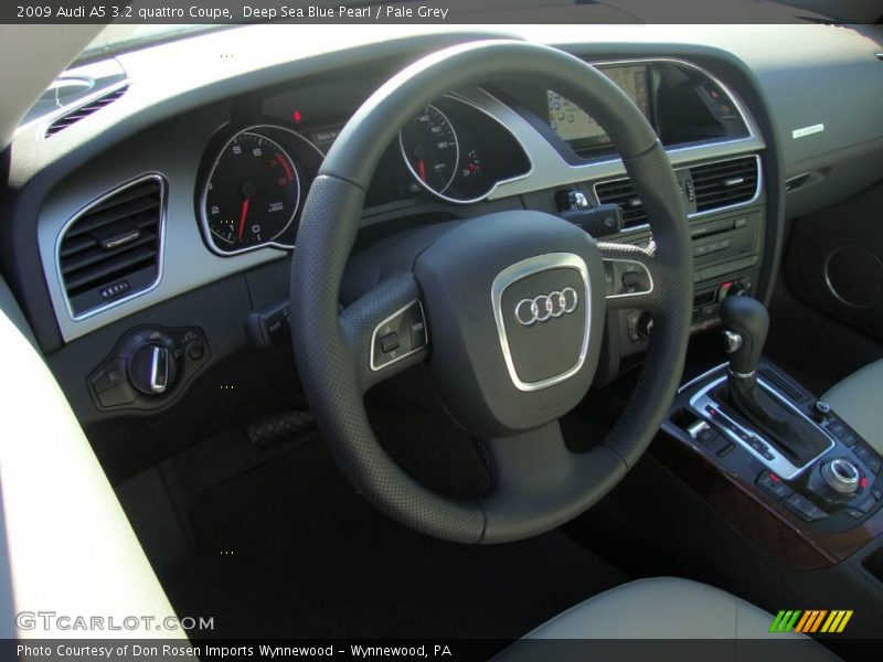 Deep Sea Blue Pearl / Pale Grey 2009 Audi A5 3.2 quattro Coupe