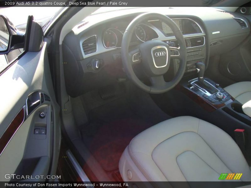 Deep Sea Blue Pearl / Pale Grey 2009 Audi A5 3.2 quattro Coupe