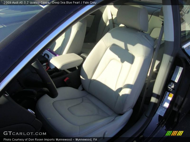 Deep Sea Blue Pearl / Pale Grey 2009 Audi A5 3.2 quattro Coupe