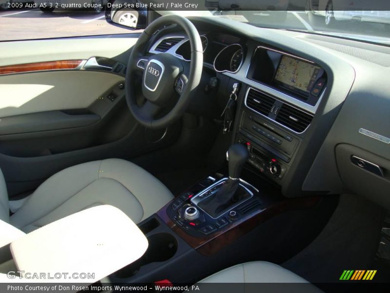 Deep Sea Blue Pearl / Pale Grey 2009 Audi A5 3.2 quattro Coupe