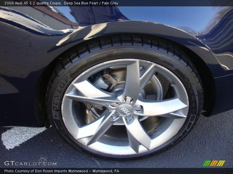 Deep Sea Blue Pearl / Pale Grey 2009 Audi A5 3.2 quattro Coupe