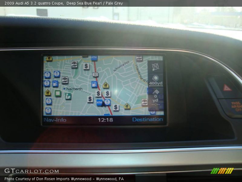 Deep Sea Blue Pearl / Pale Grey 2009 Audi A5 3.2 quattro Coupe