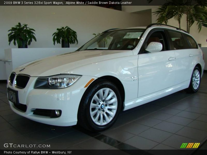 Alpine White / Saddle Brown Dakota Leather 2009 BMW 3 Series 328xi Sport Wagon