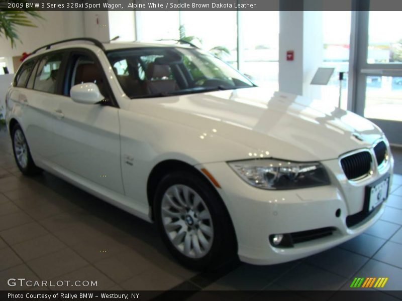 Alpine White / Saddle Brown Dakota Leather 2009 BMW 3 Series 328xi Sport Wagon