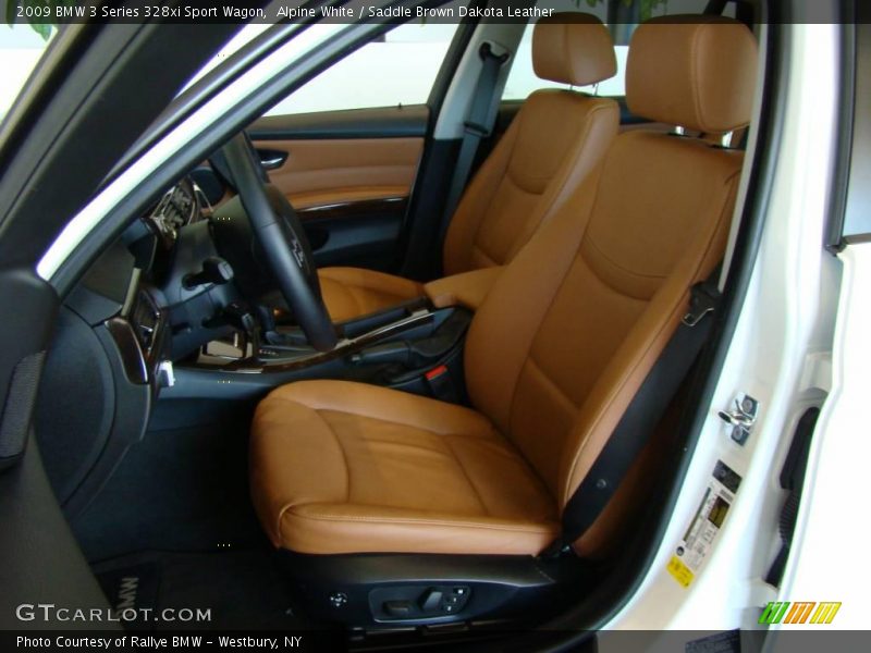 Alpine White / Saddle Brown Dakota Leather 2009 BMW 3 Series 328xi Sport Wagon