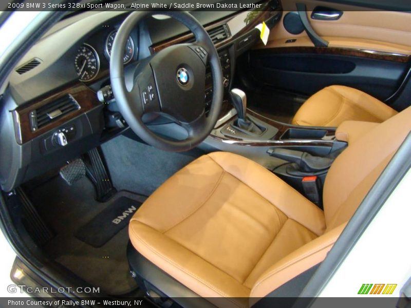 Alpine White / Saddle Brown Dakota Leather 2009 BMW 3 Series 328xi Sport Wagon