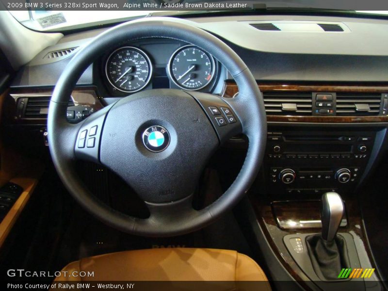 Alpine White / Saddle Brown Dakota Leather 2009 BMW 3 Series 328xi Sport Wagon