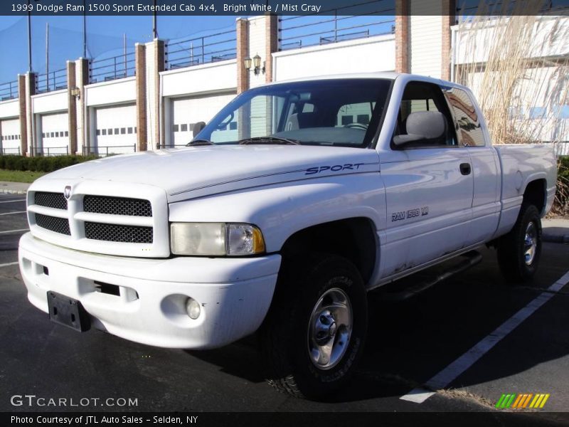 Bright White / Mist Gray 1999 Dodge Ram 1500 Sport Extended Cab 4x4