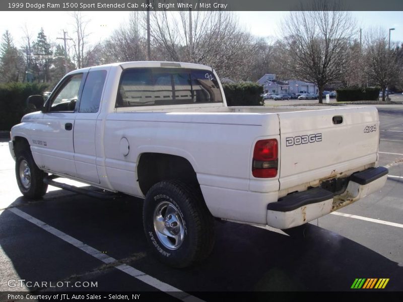 Bright White / Mist Gray 1999 Dodge Ram 1500 Sport Extended Cab 4x4