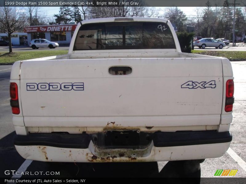 Bright White / Mist Gray 1999 Dodge Ram 1500 Sport Extended Cab 4x4