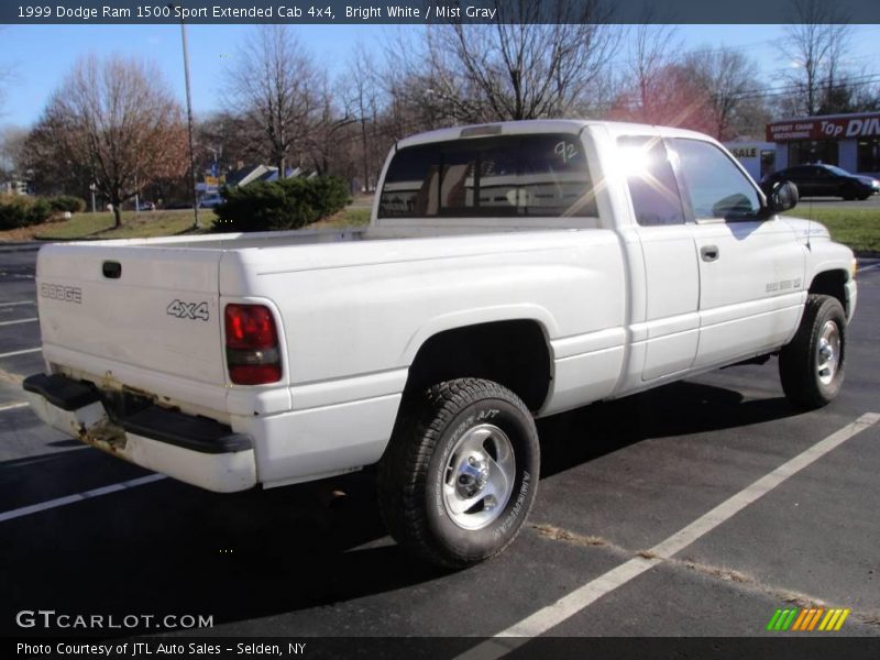 Bright White / Mist Gray 1999 Dodge Ram 1500 Sport Extended Cab 4x4