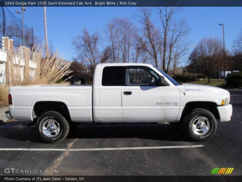 Bright White / Mist Gray 1999 Dodge Ram 1500 Sport Extended Cab 4x4