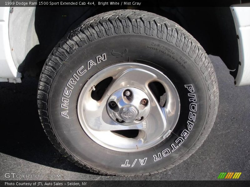 Bright White / Mist Gray 1999 Dodge Ram 1500 Sport Extended Cab 4x4