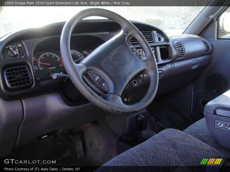Bright White / Mist Gray 1999 Dodge Ram 1500 Sport Extended Cab 4x4