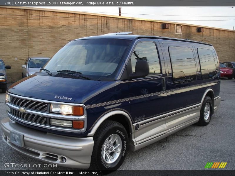 Indigo Blue Metallic / Neutral 2001 Chevrolet Express 1500 Passenger Van