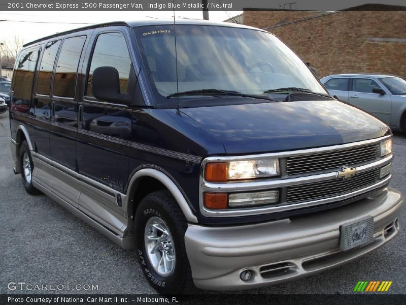 Indigo Blue Metallic / Neutral 2001 Chevrolet Express 1500 Passenger Van