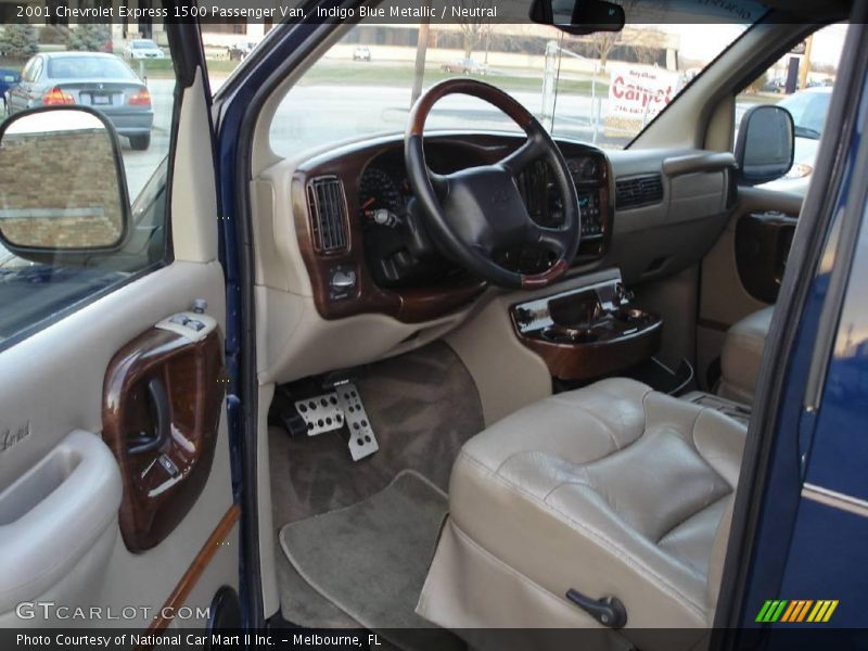 Indigo Blue Metallic / Neutral 2001 Chevrolet Express 1500 Passenger Van