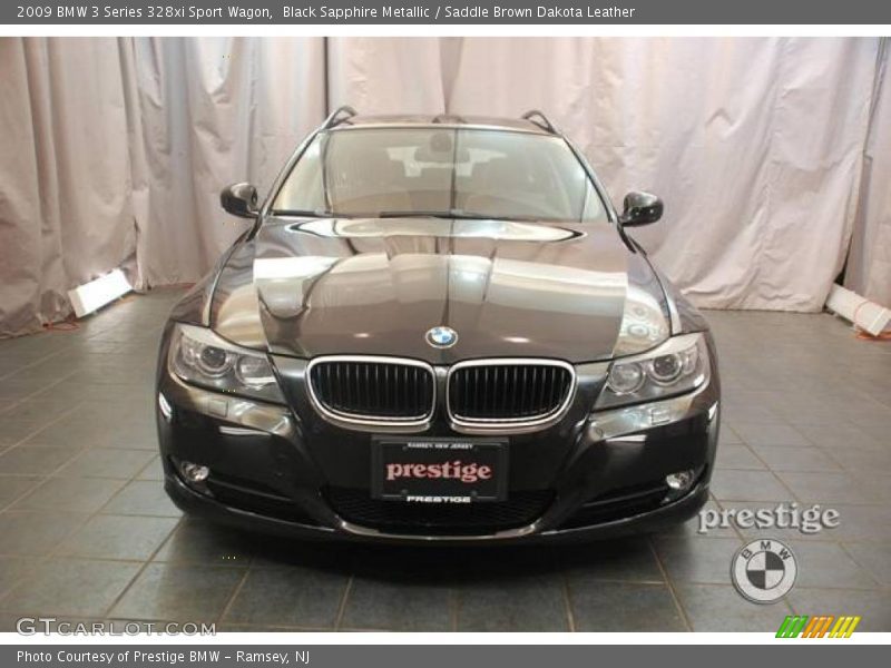 Black Sapphire Metallic / Saddle Brown Dakota Leather 2009 BMW 3 Series 328xi Sport Wagon