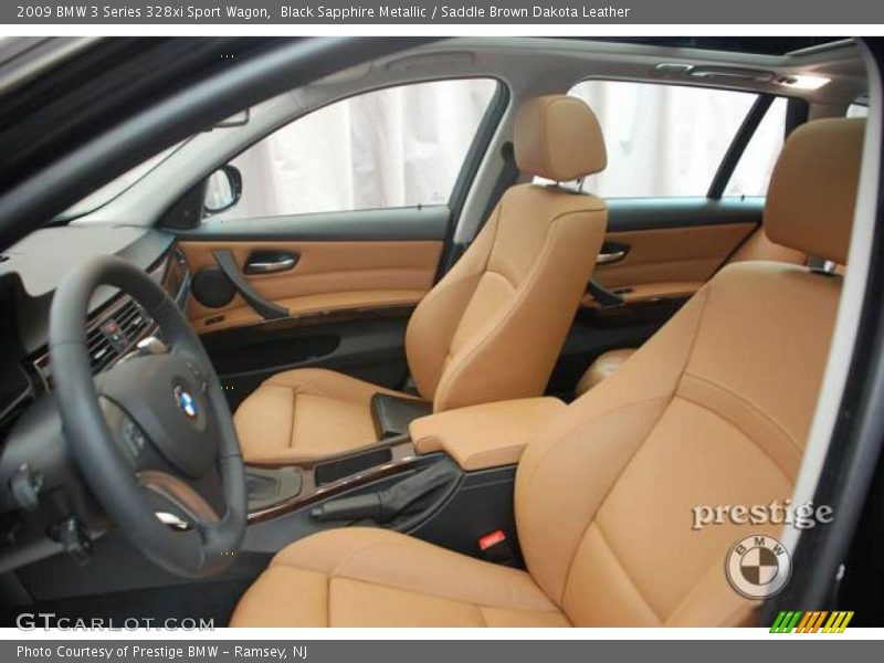 Black Sapphire Metallic / Saddle Brown Dakota Leather 2009 BMW 3 Series 328xi Sport Wagon