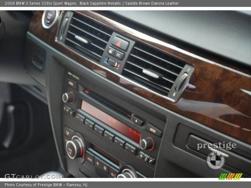 Black Sapphire Metallic / Saddle Brown Dakota Leather 2009 BMW 3 Series 328xi Sport Wagon