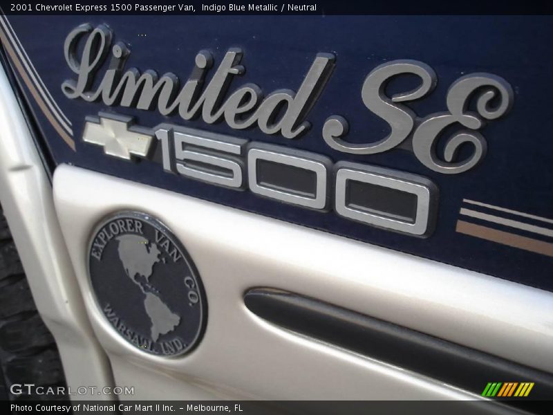 Indigo Blue Metallic / Neutral 2001 Chevrolet Express 1500 Passenger Van
