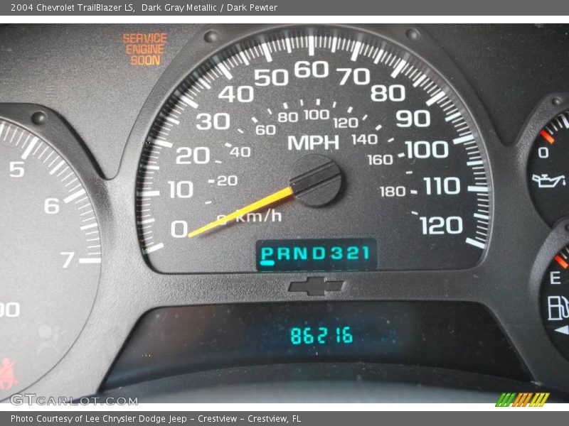 Dark Gray Metallic / Dark Pewter 2004 Chevrolet TrailBlazer LS