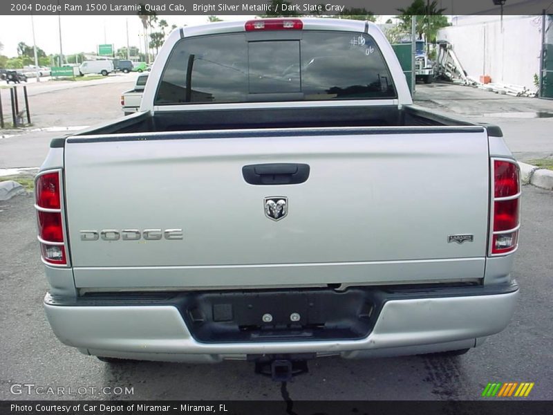 Bright Silver Metallic / Dark Slate Gray 2004 Dodge Ram 1500 Laramie Quad Cab