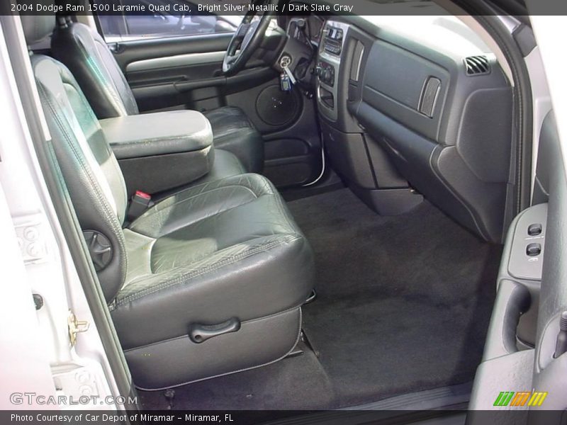 Bright Silver Metallic / Dark Slate Gray 2004 Dodge Ram 1500 Laramie Quad Cab
