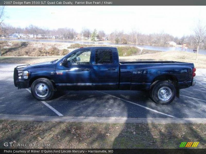 Patriot Blue Pearl / Khaki 2007 Dodge Ram 3500 SLT Quad Cab Dually