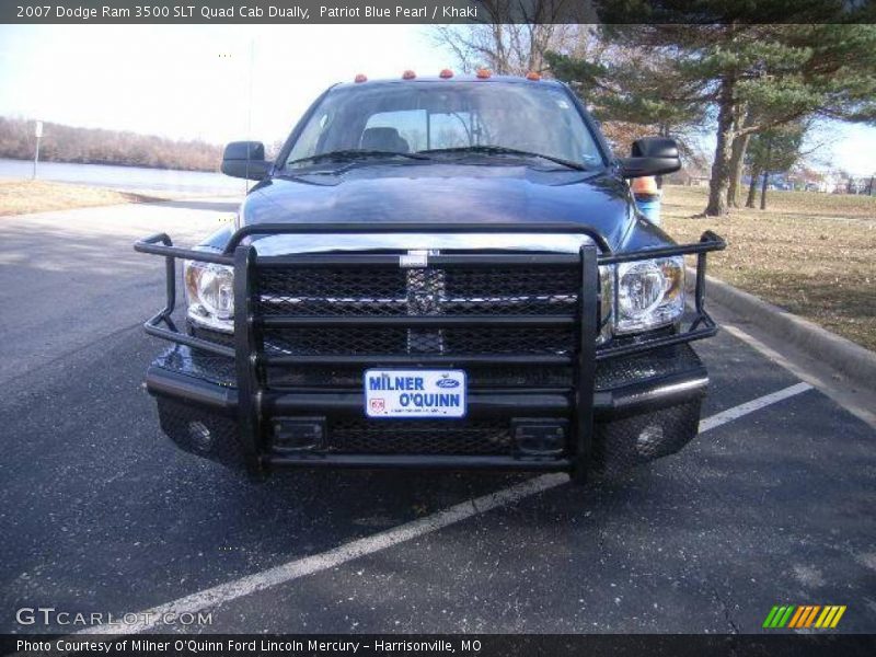 Patriot Blue Pearl / Khaki 2007 Dodge Ram 3500 SLT Quad Cab Dually
