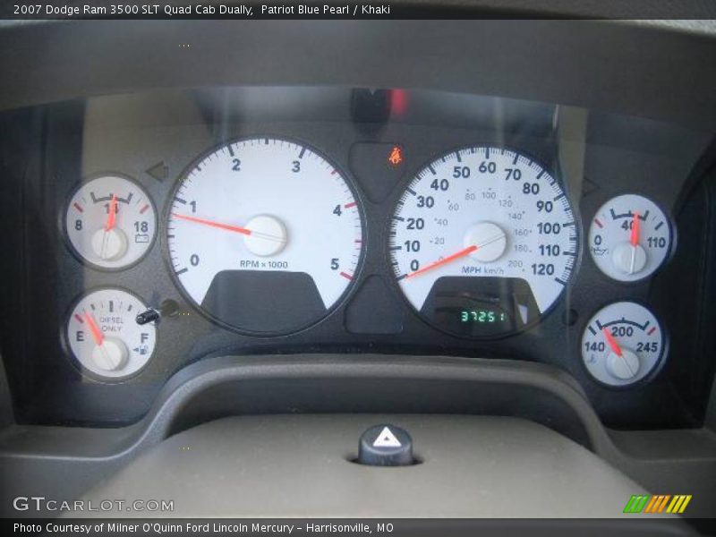 Patriot Blue Pearl / Khaki 2007 Dodge Ram 3500 SLT Quad Cab Dually