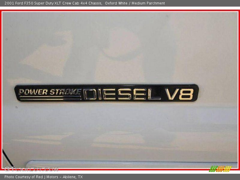 Oxford White / Medium Parchment 2001 Ford F350 Super Duty XLT Crew Cab 4x4 Chassis