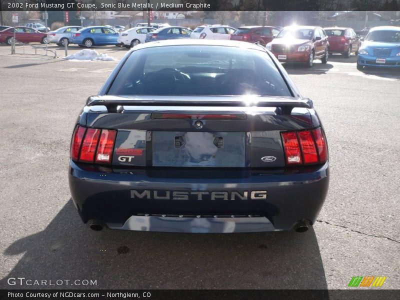 Sonic Blue Metallic / Medium Graphite 2002 Ford Mustang GT Coupe
